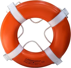 Kemp USCG Approved Ring Buoy - 24 Inch Orange Throwable Flotation Device - PFD Type 4 Solid Closed Cell Foam Pool Rings - Weather and Temperature Resistant Flotation Device