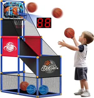 Kids Arcade Basketball Hoop with 4 Balls