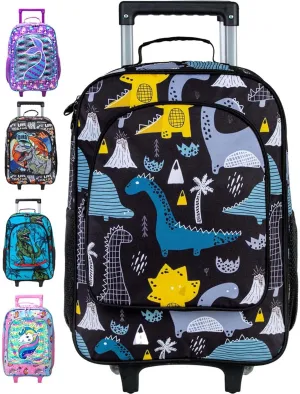Kids Suitcase with Wheels for Girls and Boys, Rolling Carry on Luggage for Toddler Children