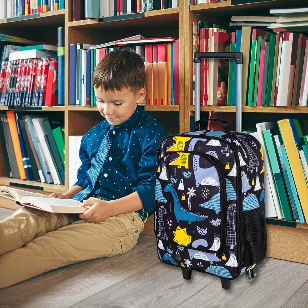 Kids Suitcase with Wheels for Girls and Boys, Rolling Carry on Luggage for Toddler Children