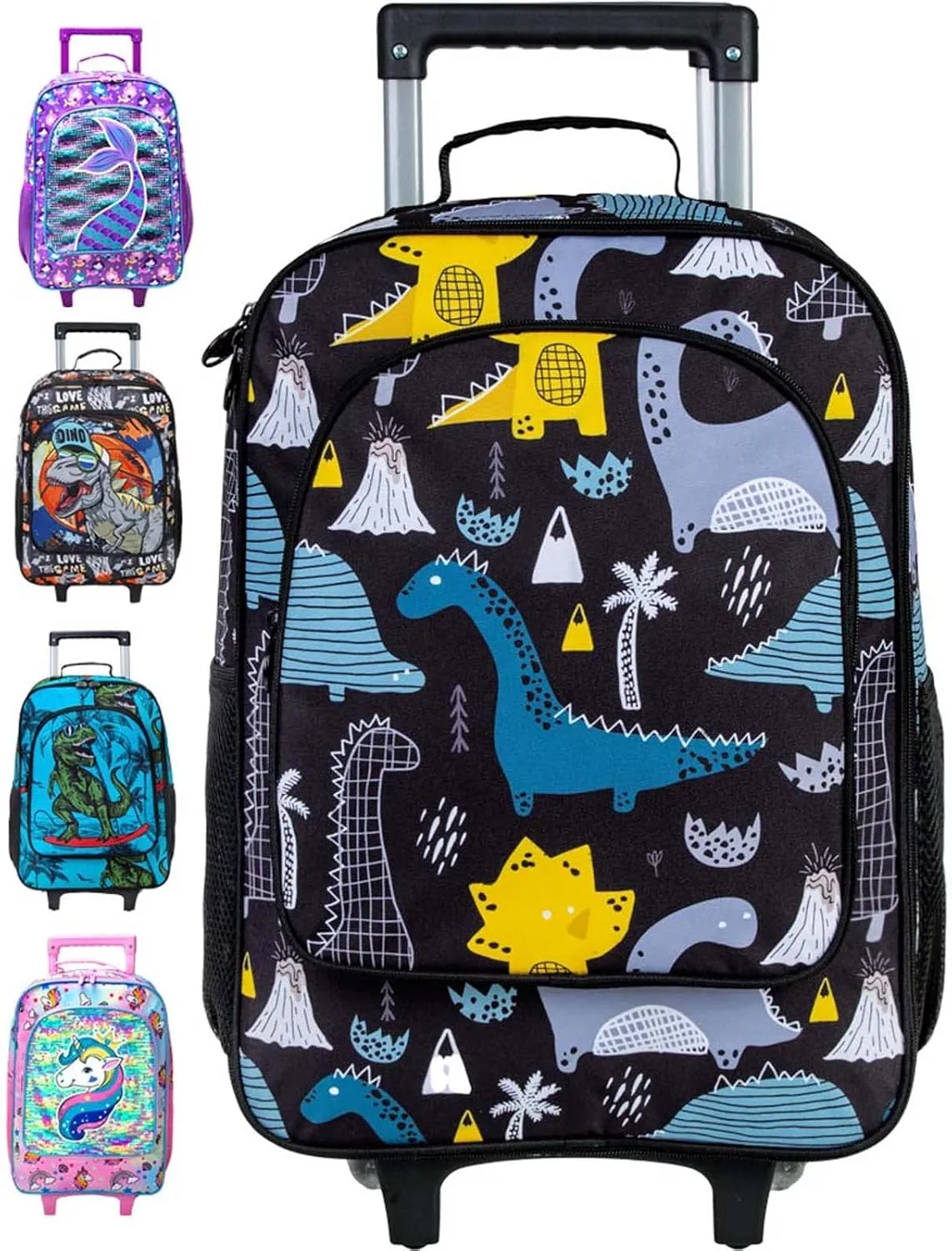 Kids Suitcase with Wheels for Girls and Boys, Rolling Carry on Luggage for Toddler Children