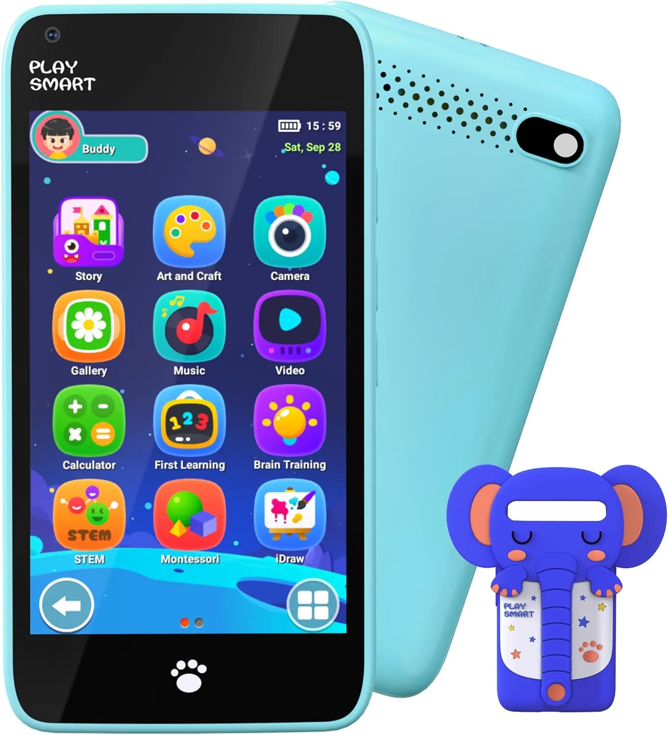 Kids Toys Phone for 3 4 5 6 7 Years Old, 3.97" Touchscreen Christmas Birthday Gifts, Toddler Toys Phone with Music Player Puzzle Games 16 GB Storage Alarm Kids Toys for Ages 3-12 Kids