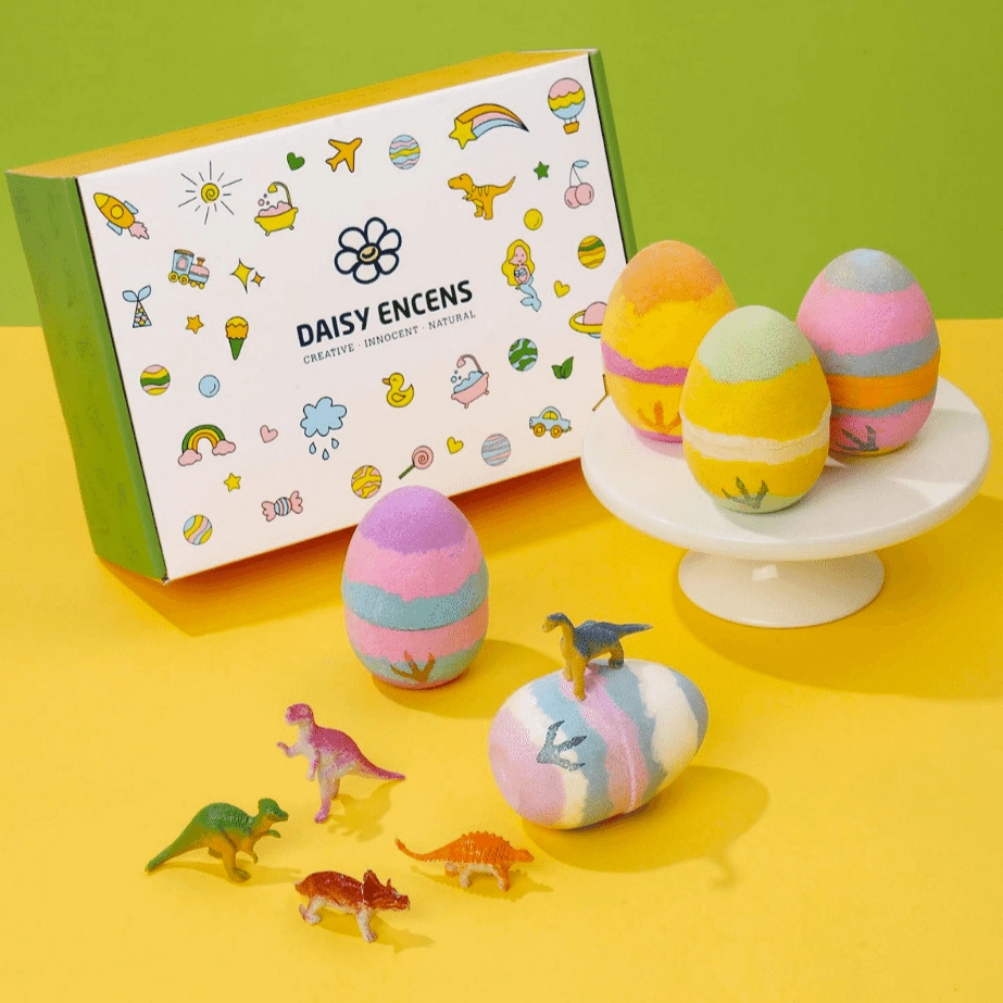 Kids Bath Bombs | Dinosaur | 5pc Gift Box | Jane & Robin