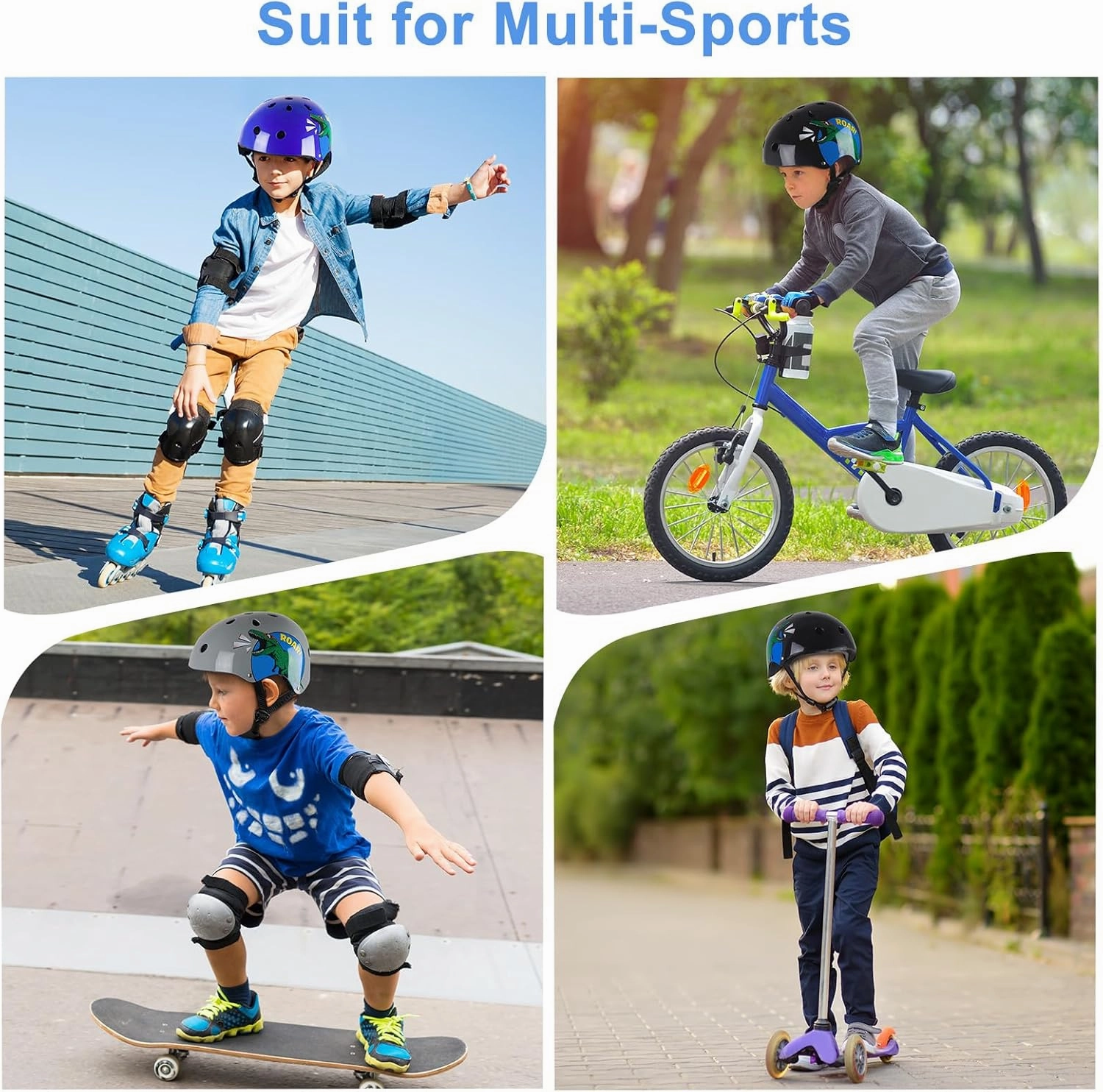 Kids Bike Helmet Toddler Helmet Durable Adjustable Kids Helmet for Girls Boys Bicycle Helmet for Cycling Skateboard Skating Scooter Helmet, 3-5-8 Years