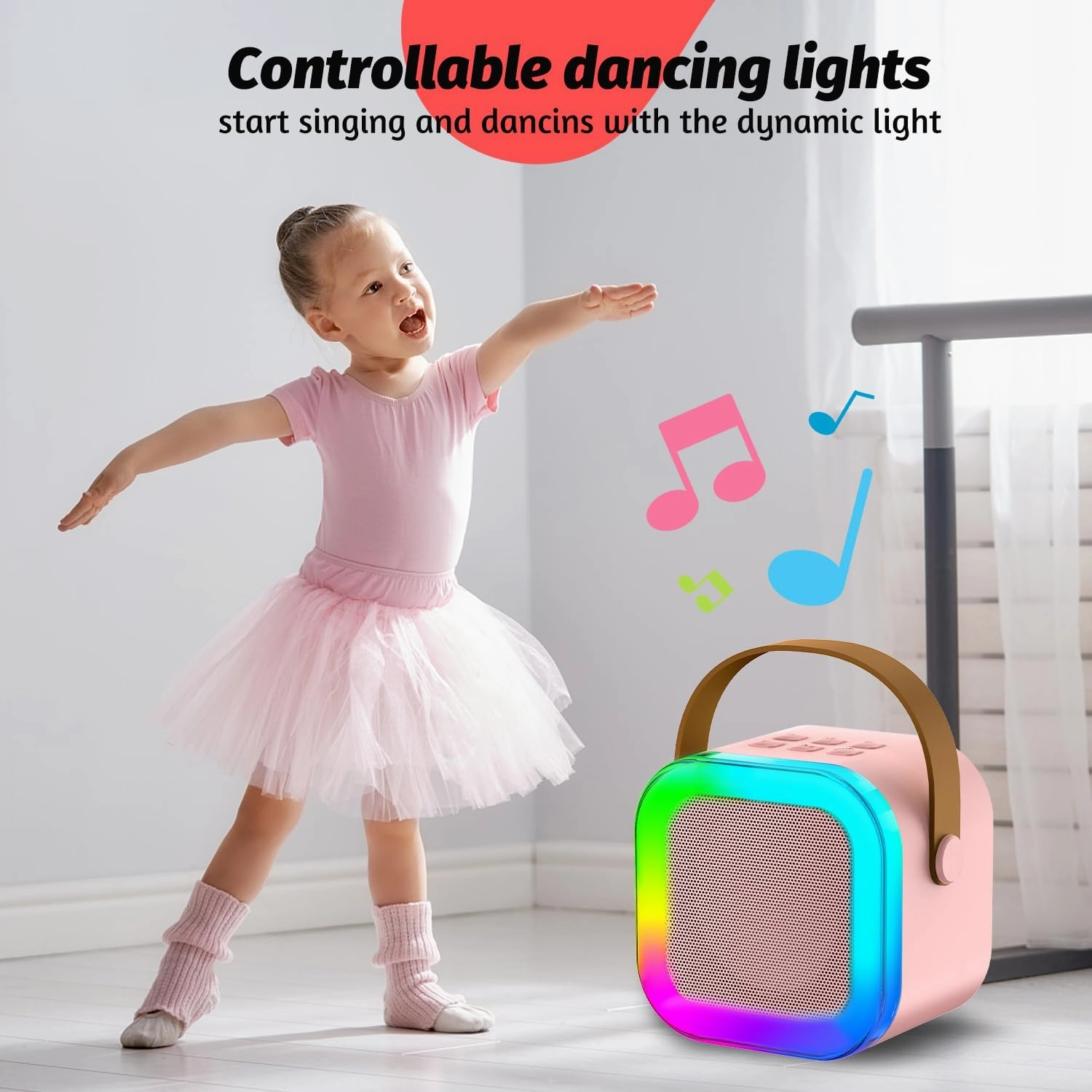 Kids Karaoke Microphone Machine Toy, 4-12 Years Old Girls Christmas Birthday Gift for Girls, Karaoke Toys Gifts for Girls Ages 4, 5, 6, 7, 8, 9, 10, 12  Year Old Birthday Party. (Pink)