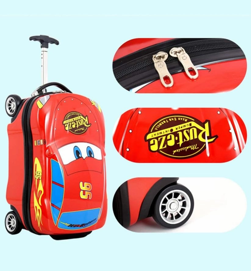 Kids Luggage With Wheel For Boys 18 Inch - Red