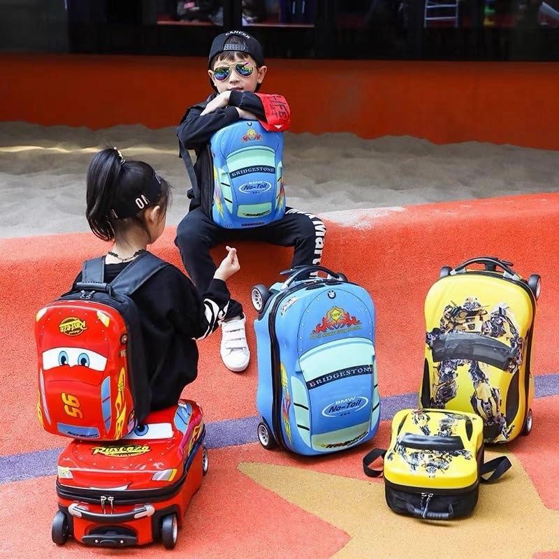 Kids Luggage With Wheel For Boys 18 Inch - Red