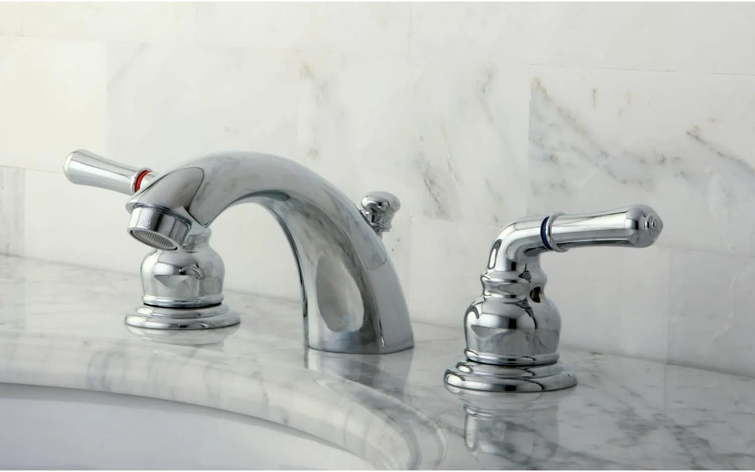 Kingston Brass KB958KL Knight Mini-Widespread Bathroom Faucet, 4-Inch Adjustable Center, Nickel