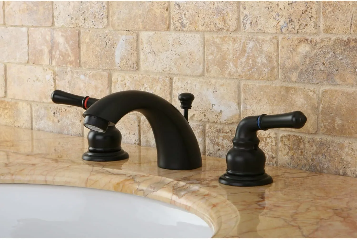 Kingston Brass KB958KL Knight Mini-Widespread Bathroom Faucet, 4-Inch Adjustable Center, Nickel