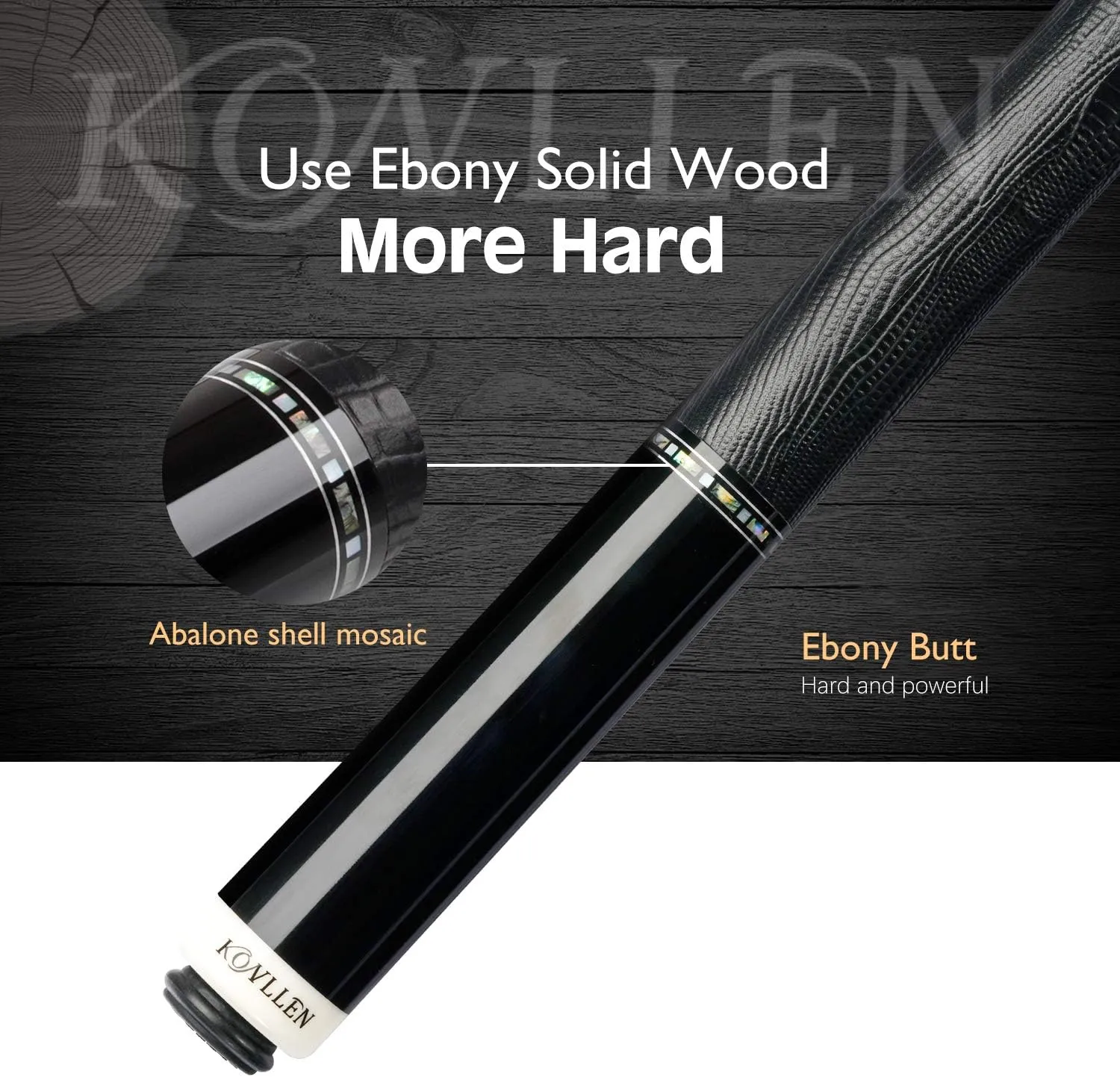 KONLLEN Carbon Fiber Pool Cue Stick Low Deflection Hand-Made Inlay Billiard Cue Ultra-Smooth Professional Feeling Billiard Pool Cue Sticks for Adults