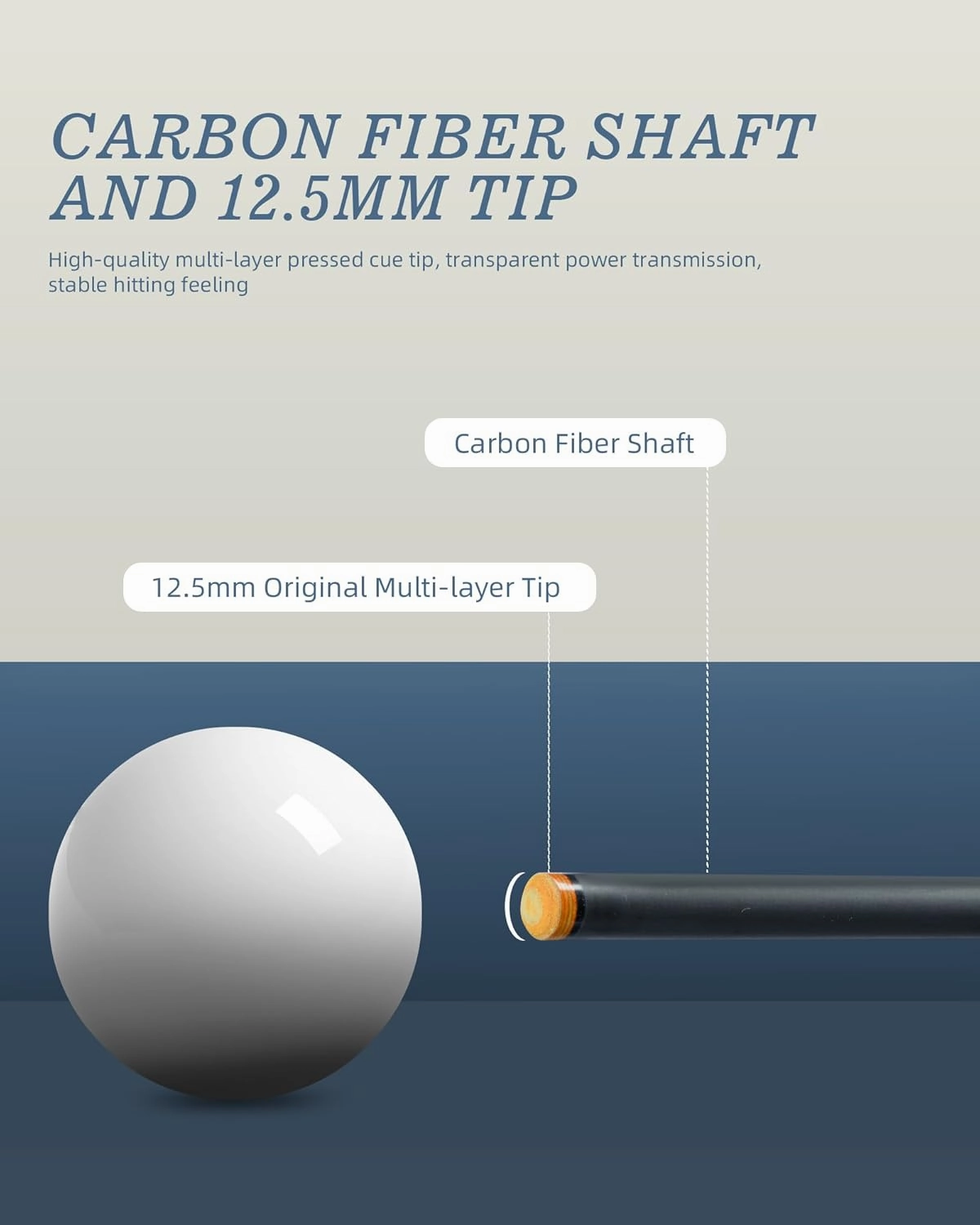 KONLLEN Carbon Fiber Pool Cue Stick Low Deflection Hand-Made Inlay Billiard Cue Ultra-Smooth Professional Feeling Billiard Pool Cue Sticks for Adults