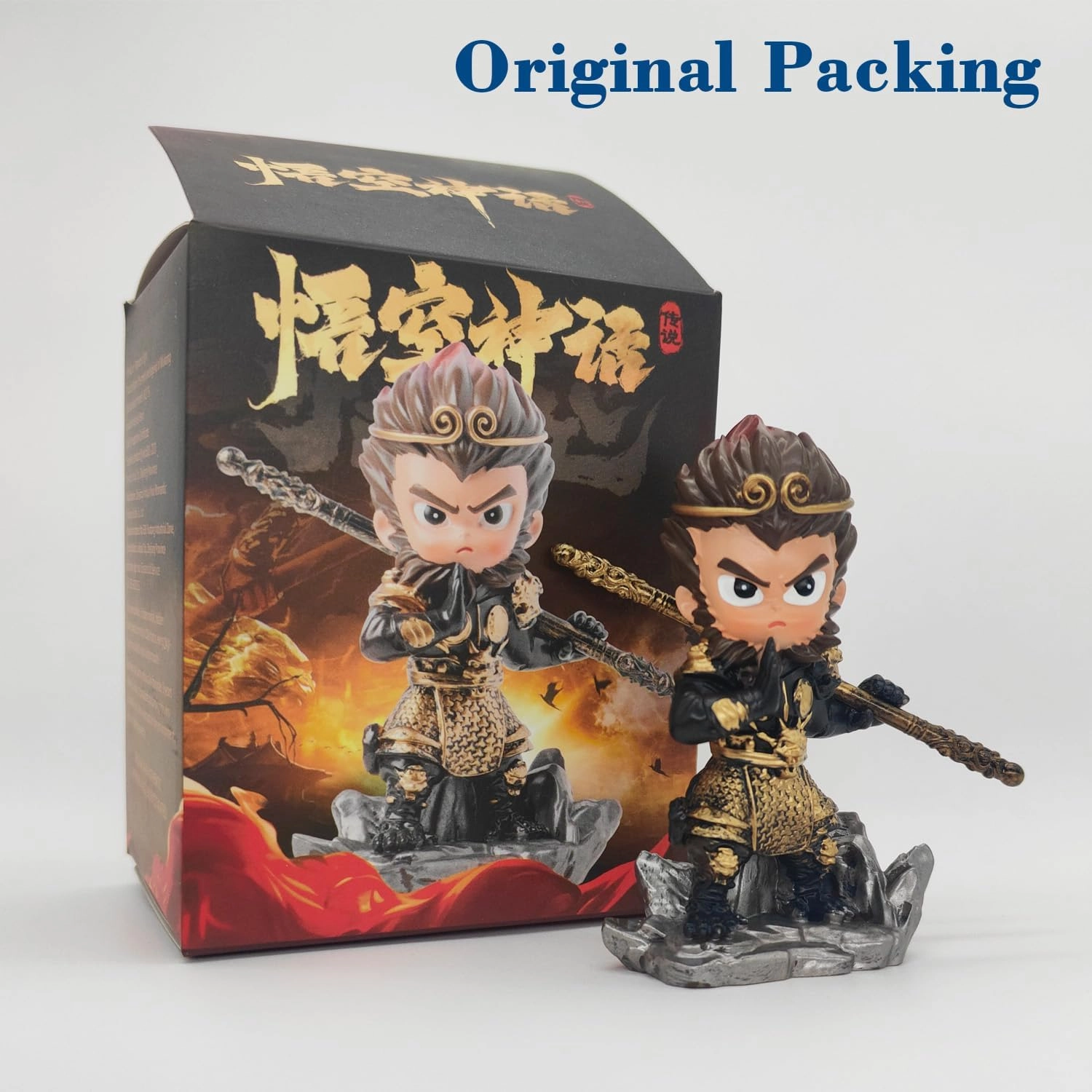 KOOLIYA Black Myth Wukong Figure, The Monkey King Goku Action Figure Statue Figurine Capsule Toy Ornaments Best Gift Collection Pose-6