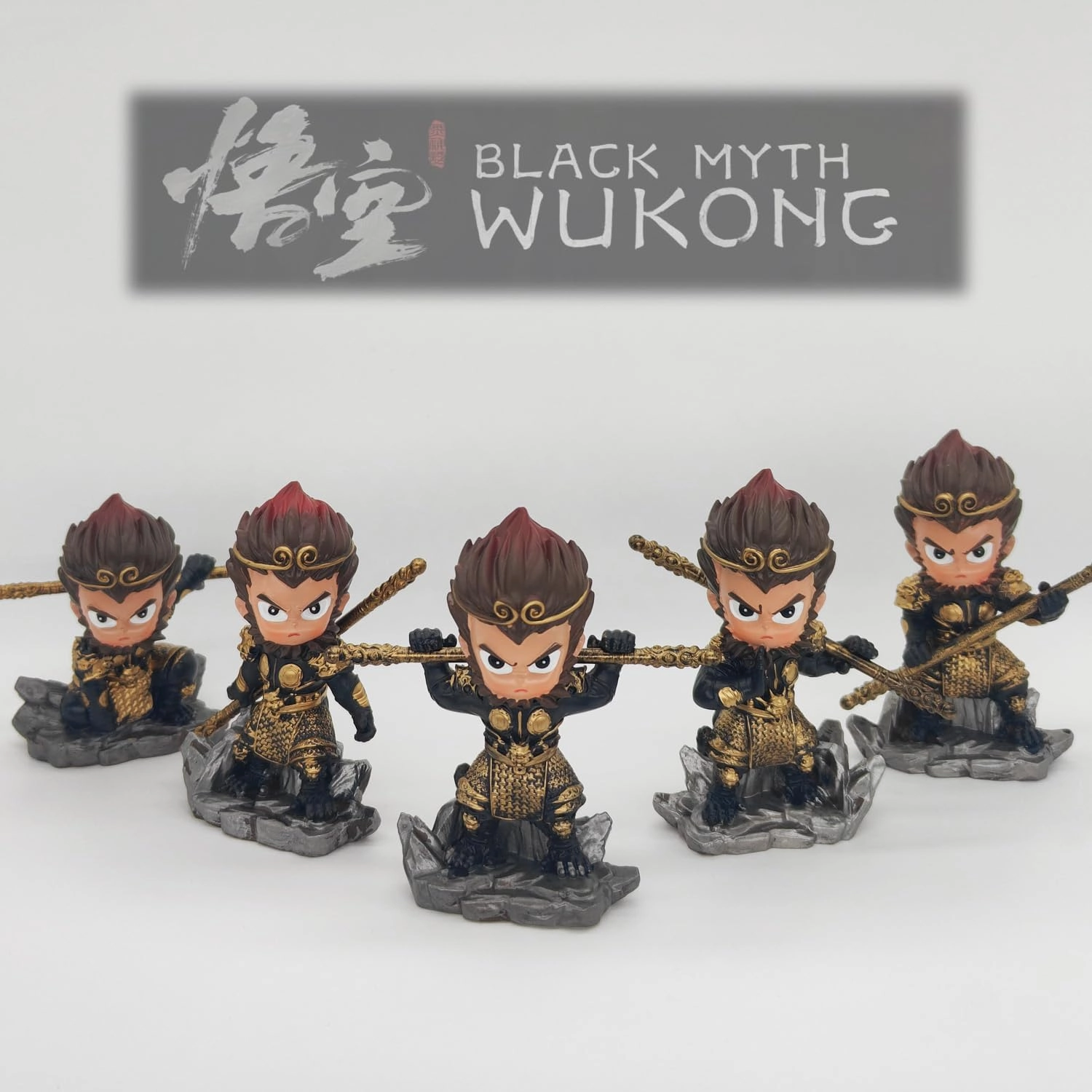 KOOLIYA Black Myth Wukong Figure, The Monkey King Goku Action Figure Statue Figurine Capsule Toy Ornaments Best Gift Collection Pose-6