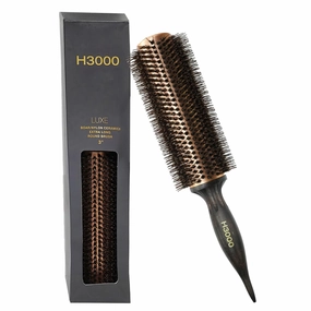 Korean Round Blowout Brush, 12 Long, 1.5-3 Wide, Boar & Nylon Bristles, Perfect Styling Brush for Women, Adds Volume & Curl, Ideal Hairbrush for Bounce and Shine (3)
