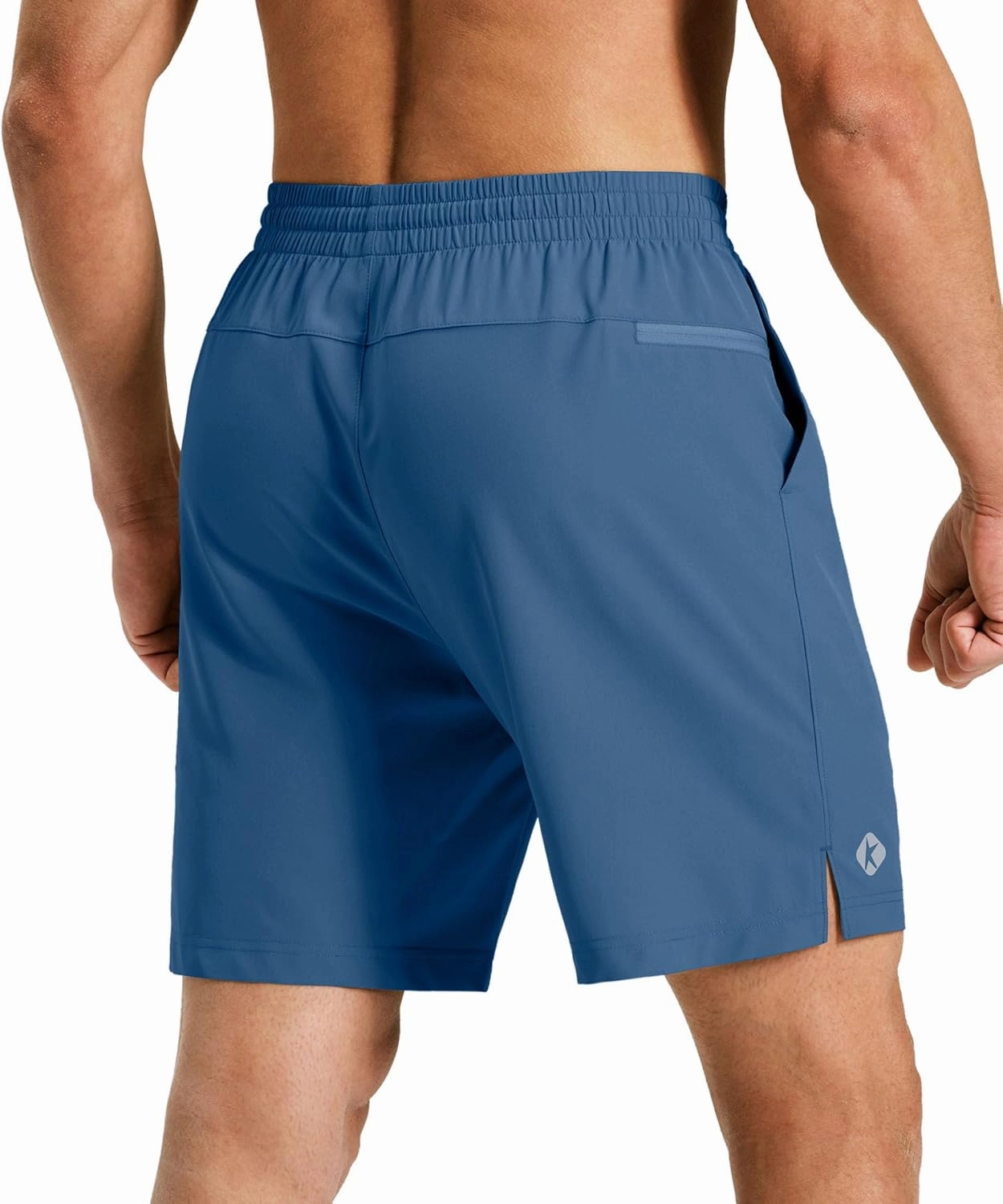Ksmien Men's Running Shorts 7 Inch with Zipper Pockets Quick Dry Lightweight Athletic Shorts for Workout Gym Basketball