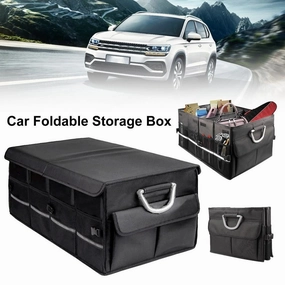 Large capacity car boot organizer with compartments