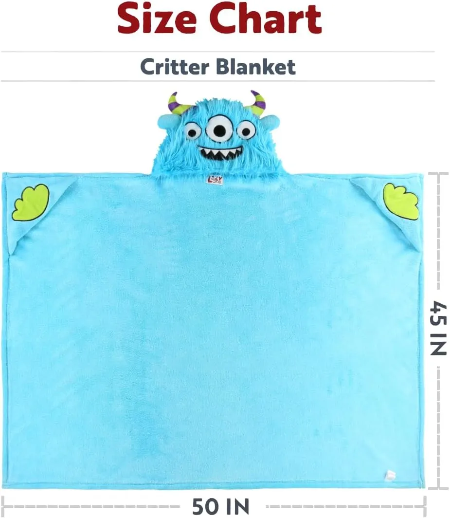 Lazy One Wearable Hooded Blanket for Kids, Animal Hooded Blanket (Dinosaur)