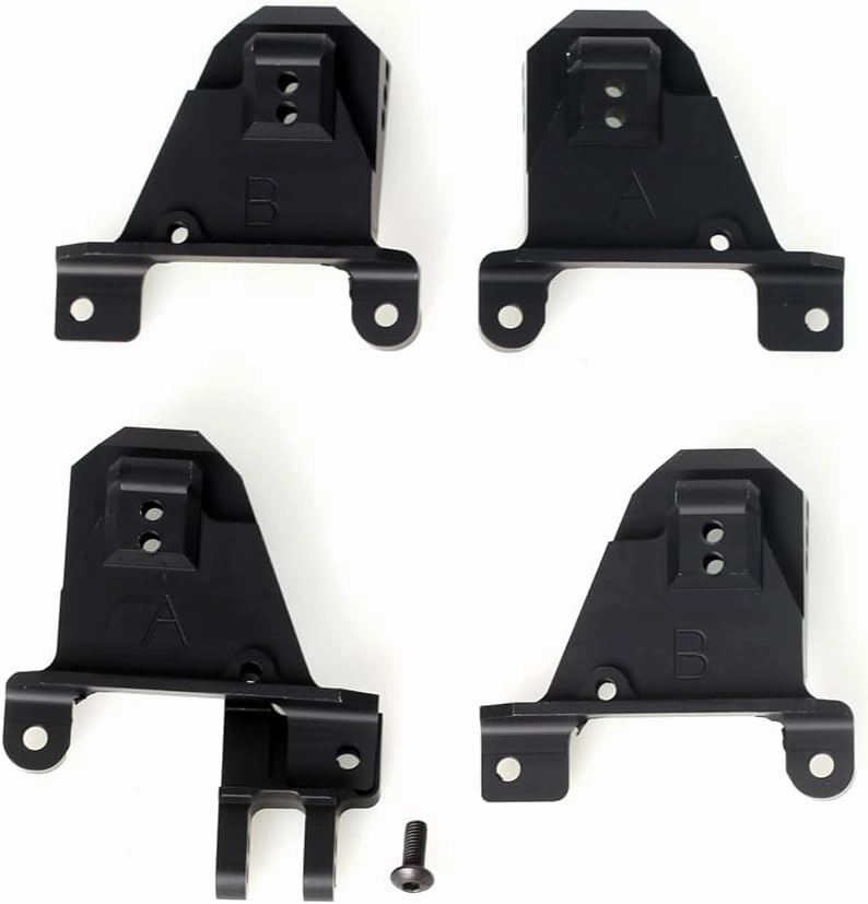 LCX 1/10th RC Crawler Car Aluminum Adjustable Front Shock Hoop Tower Shock Absorbers Bracket for TRX4, Upgrades Parts Accessories (324mm Wheelbase)
