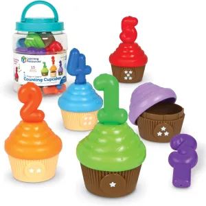 Learning Resources Counting Cupcakes, 15 Pieces, Ages 18 Months , Toddler Toys, Preschool Learning Activities, Montessori Toys, Learning & Education Toys
