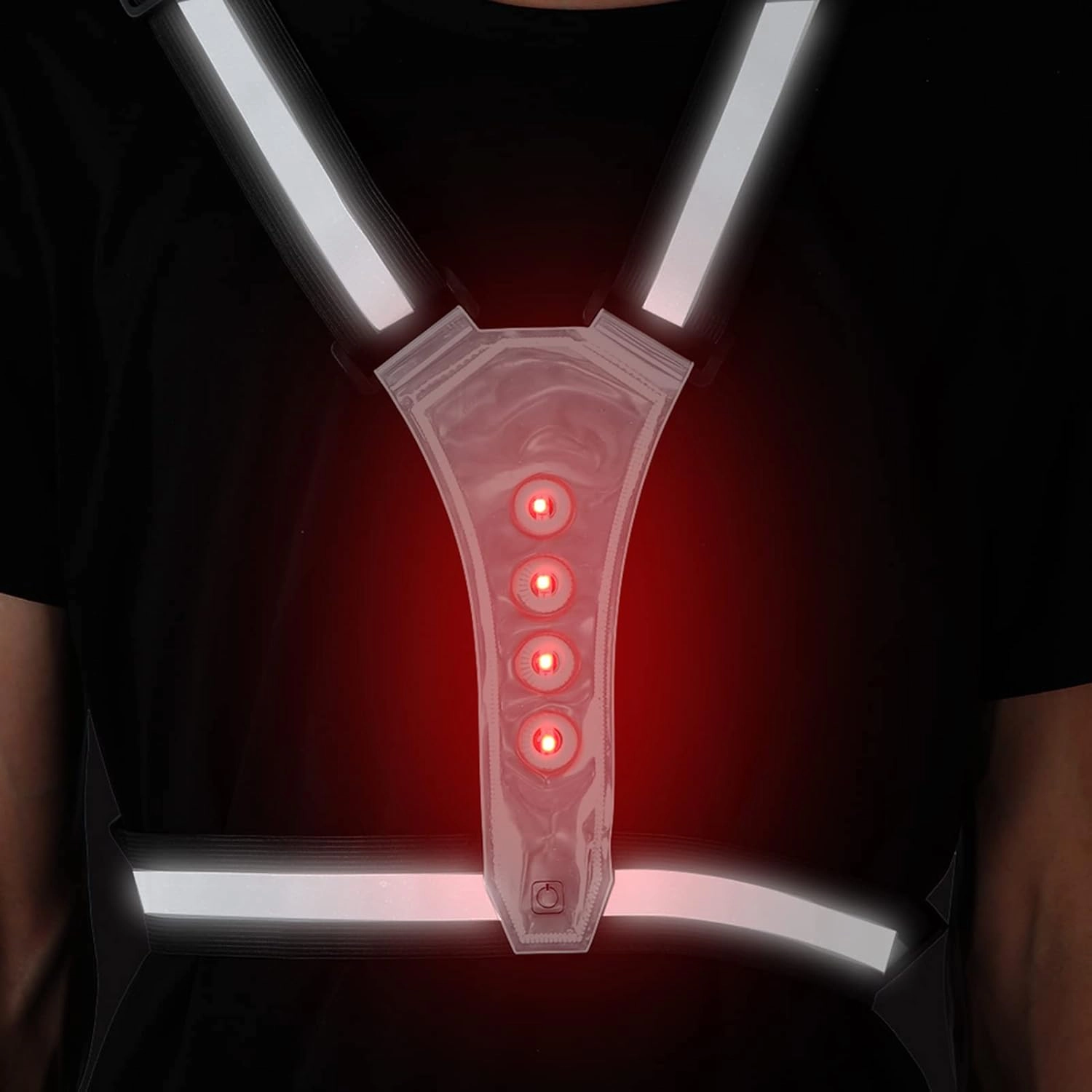 LED Adjustable Visibility Reflective Vest Gear Night Sport Security with Stripes