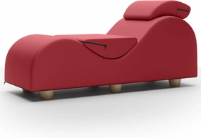 Liberator Esse Lounger II Luxurious Lounger w/Wood Feet, Ultraleather Red