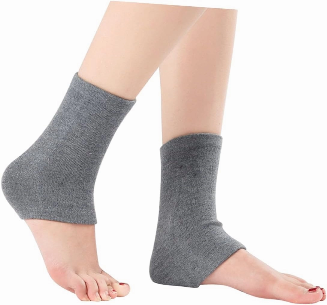 LIFKOME Wool Foot Sleeve Ankle Socks Elastic Breathable Foot Covers for Yoga Pilates and Sports Warm and Comfortable Grey Footwear for Exercise