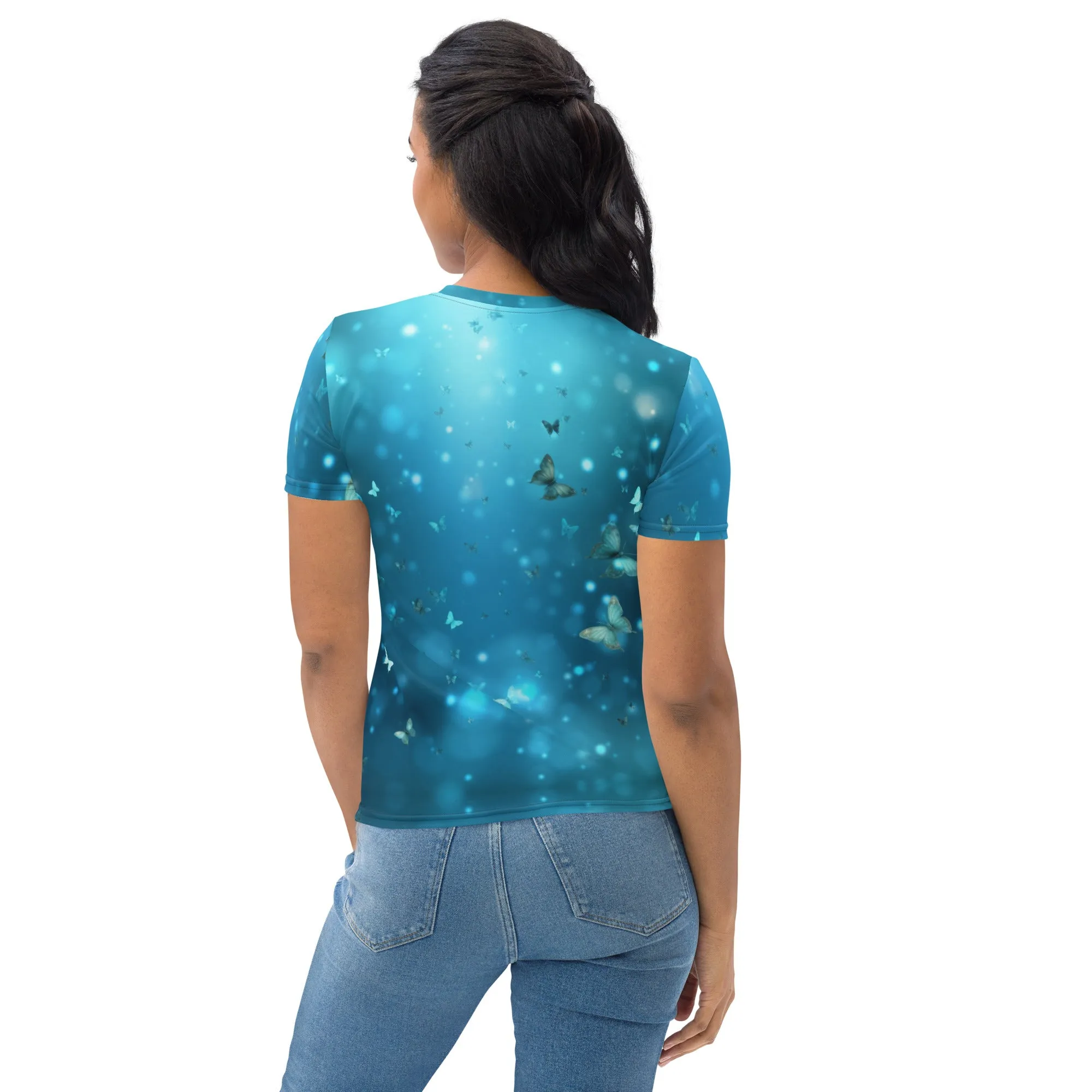 Light Blue Fairy Style Women's Tee | Women T-Shirt | Birthday Girl Fairy T-shirt | Girl Dad Shirt | Birthday Shirt | Vacation Girl Shirt