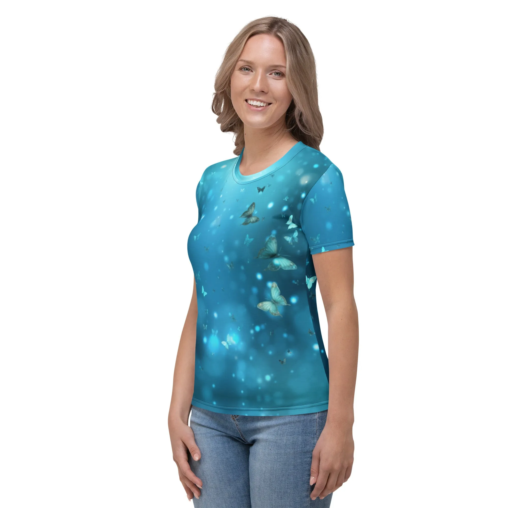 Light Blue Fairy Style Women's Tee | Women T-Shirt | Birthday Girl Fairy T-shirt | Girl Dad Shirt | Birthday Shirt | Vacation Girl Shirt