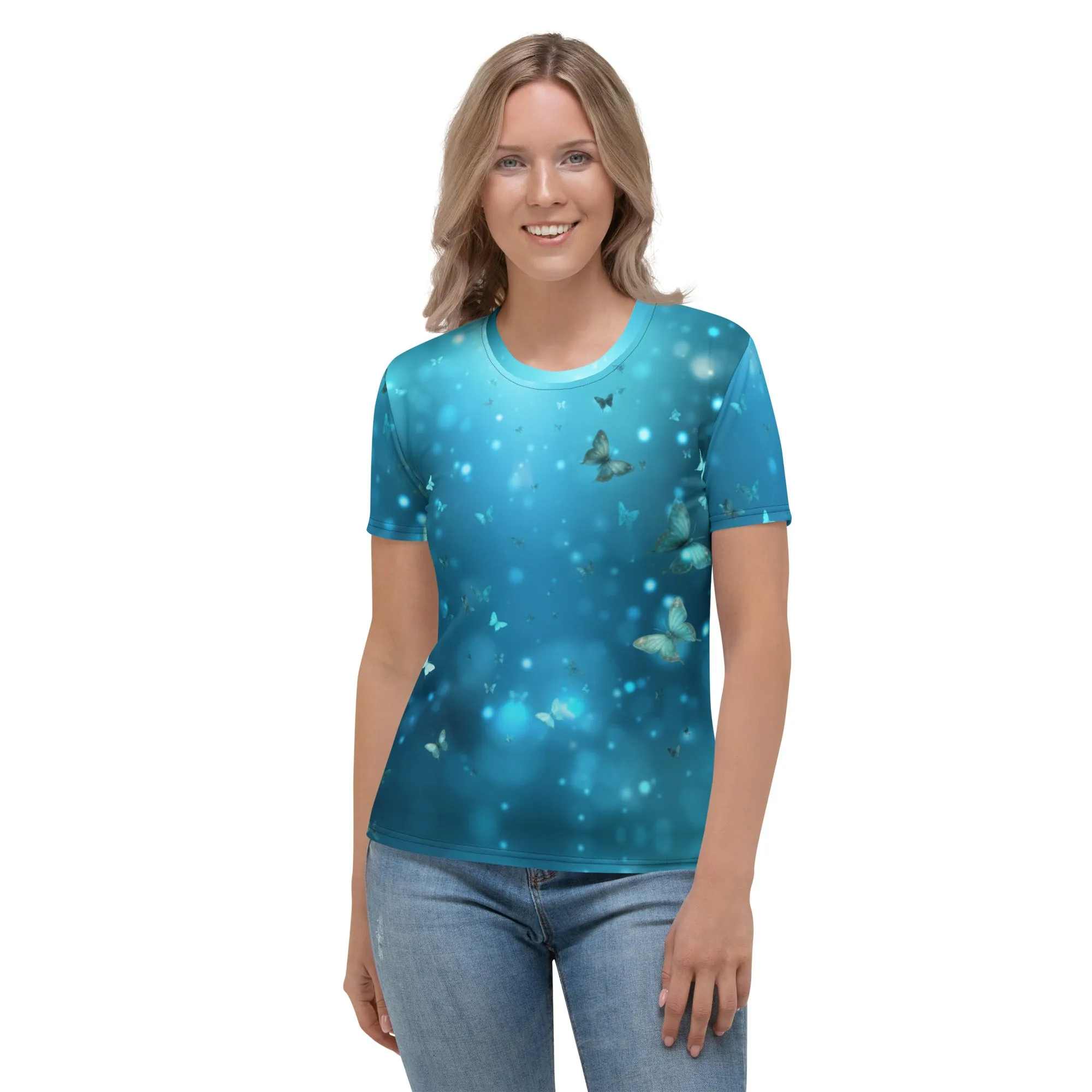 Light Blue Fairy Style Women's Tee | Women T-Shirt | Birthday Girl Fairy T-shirt | Girl Dad Shirt | Birthday Shirt | Vacation Girl Shirt