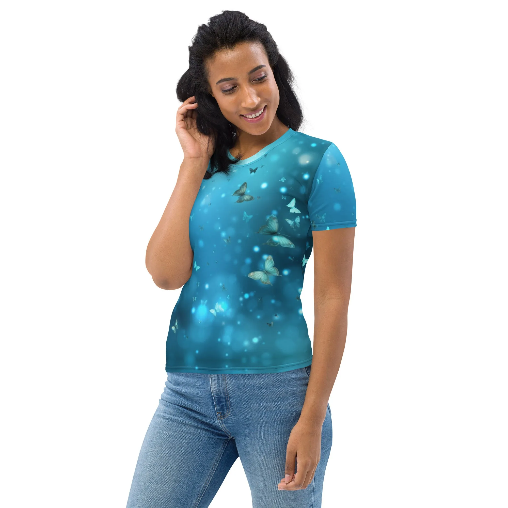 Light Blue Fairy Style Women's Tee | Women T-Shirt | Birthday Girl Fairy T-shirt | Girl Dad Shirt | Birthday Shirt | Vacation Girl Shirt