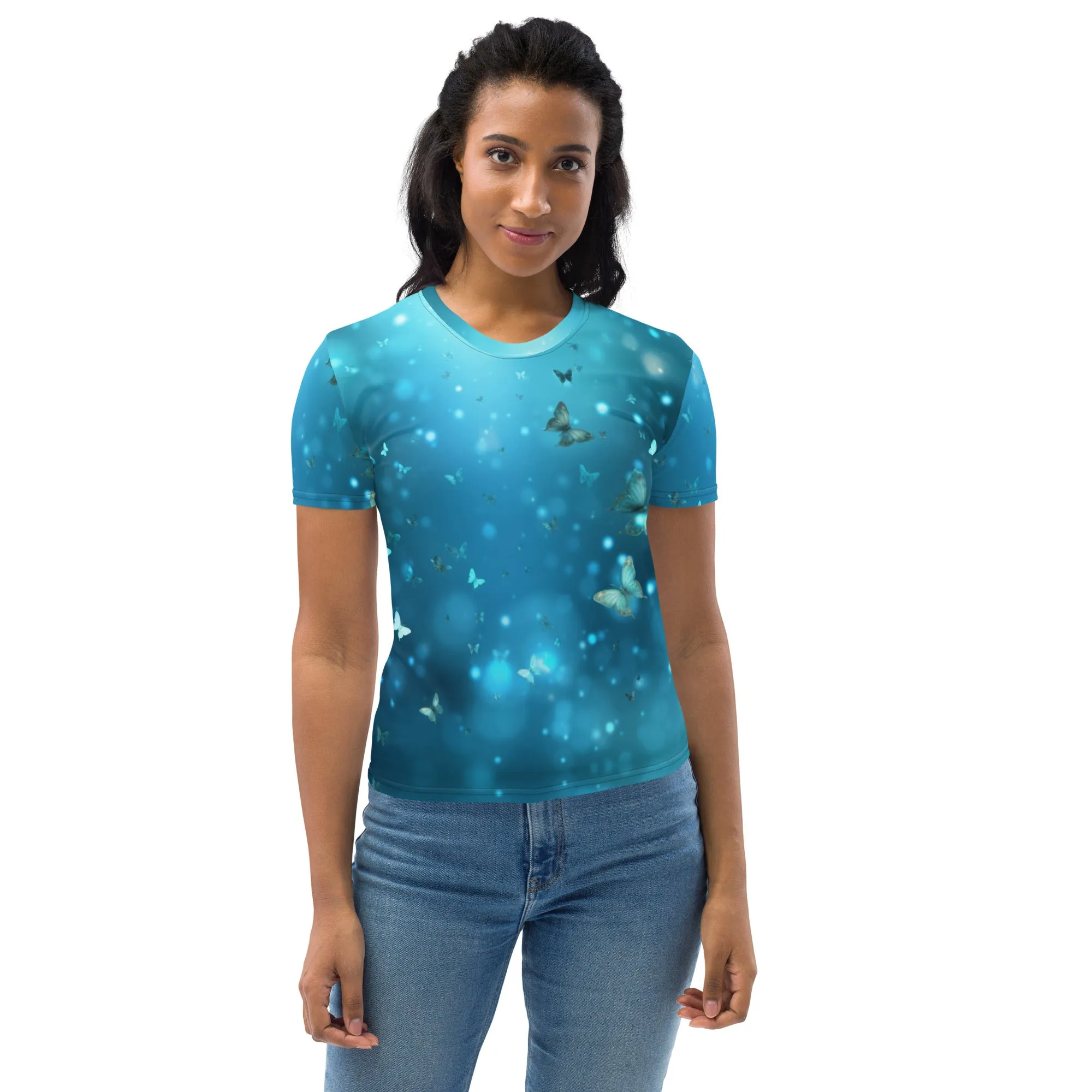 Light Blue Fairy Style Women's Tee | Women T-Shirt | Birthday Girl Fairy T-shirt | Girl Dad Shirt | Birthday Shirt | Vacation Girl Shirt