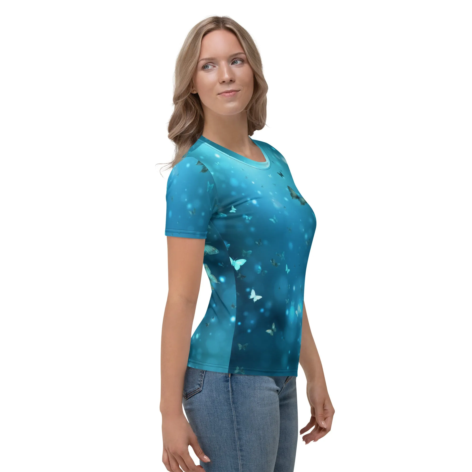 Light Blue Fairy Style Women's Tee | Women T-Shirt | Birthday Girl Fairy T-shirt | Girl Dad Shirt | Birthday Shirt | Vacation Girl Shirt