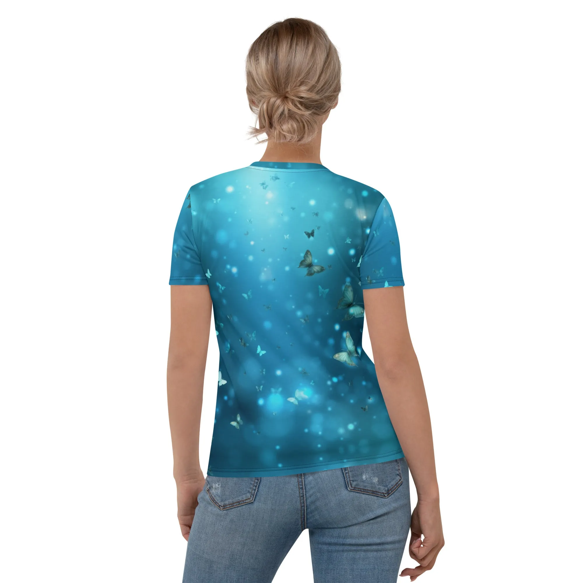Light Blue Fairy Style Women's Tee | Women T-Shirt | Birthday Girl Fairy T-shirt | Girl Dad Shirt | Birthday Shirt | Vacation Girl Shirt