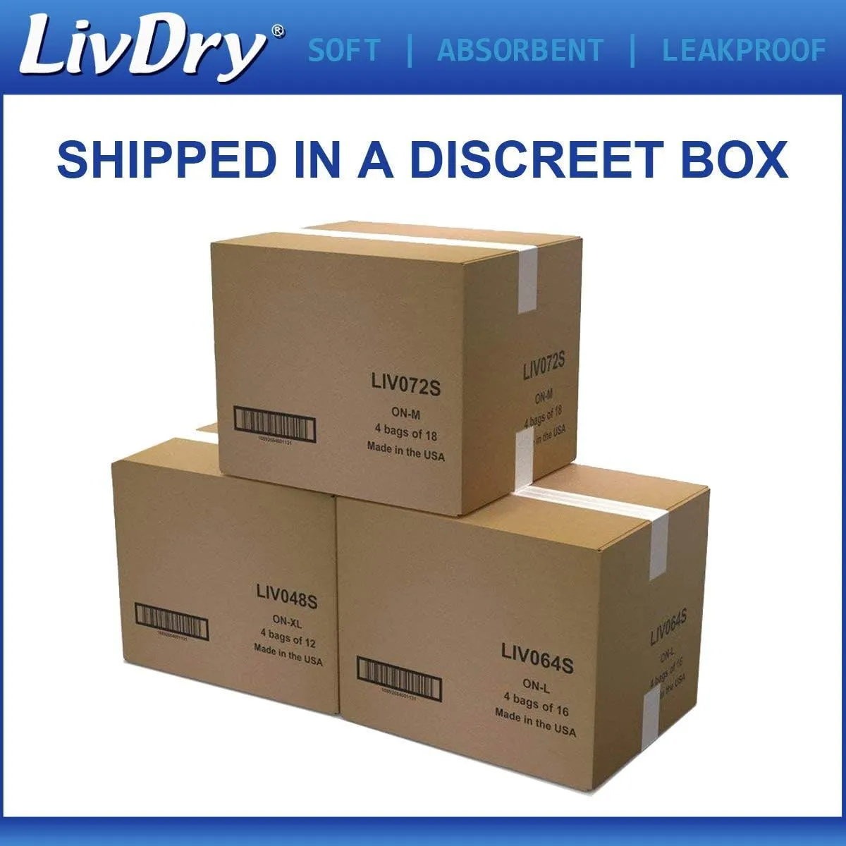 LivDry Incontinence Booster Pads, Use with Adult Diapers for Women and Men, Extra Comfort Softness, Disposable Pad (160 Count, Regular Length)