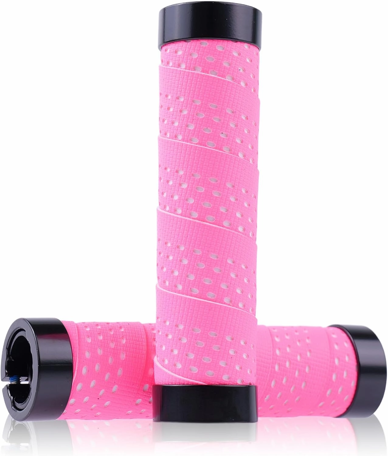 Lock-On Bike Handlebar Grips – Shock-Absorbing Silicone   EVA Wrap, Anti-Slip & Breathable, Dual Locking for BMX,MTB, Road Bikes Long-Distance Cycling