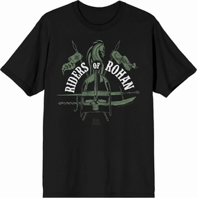 Lord of The Rings Riders of Rohan Adult Black Crew Neck Short Sleeve T-Shirt