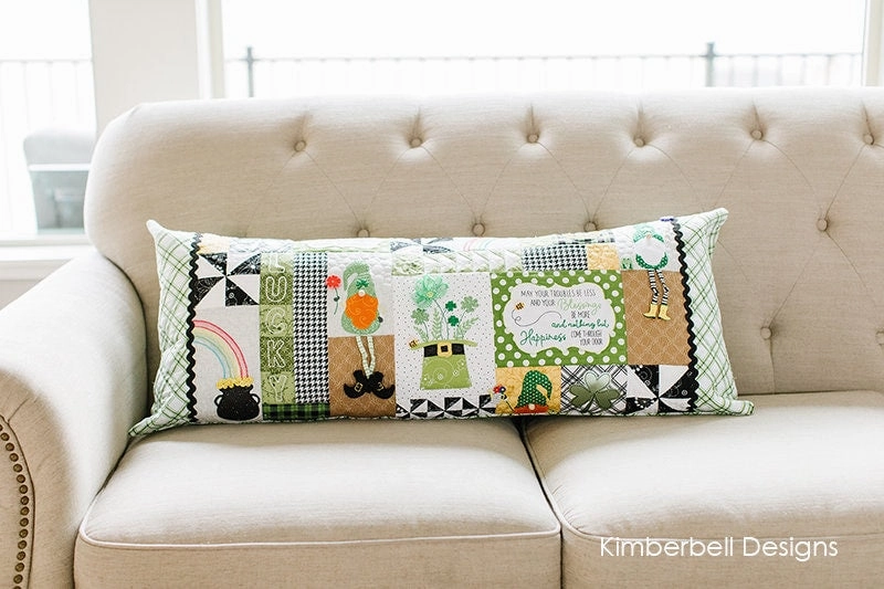 Luck O' The Gnome:  St. Patrick's Day Bench Pillow Embroidery CD