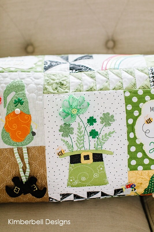 Luck O' The Gnome:  St. Patrick's Day Bench Pillow Embroidery CD