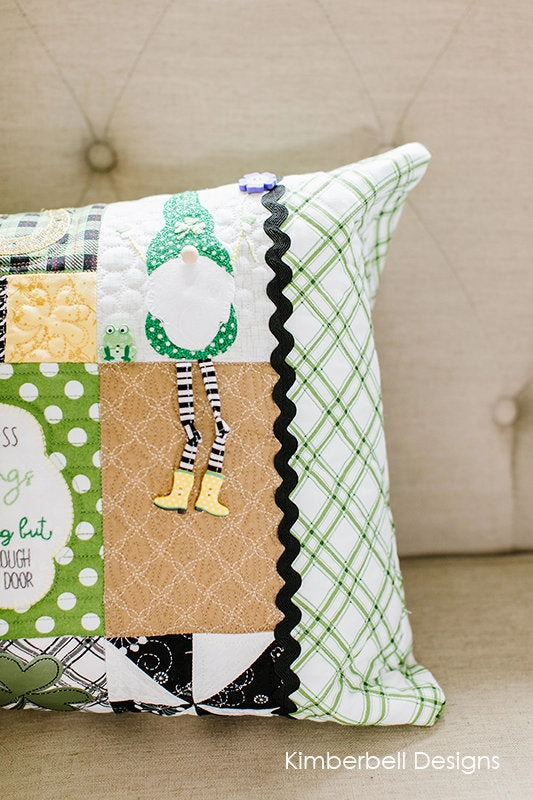 Luck O' The Gnome:  St. Patrick's Day Bench Pillow Embroidery CD