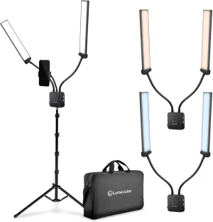 Lume Cube Flex Light Pro - Portable Dual LED Lamp with Tripod and Phone Holder Mount | Flexible 2-Point LED Lights for Tattoo Artists, Beauticians, aestheticians, lash Artists, and Content Creators
