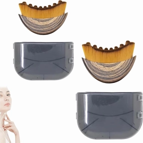Lymphatic Contour Facial Brush, Lymphatic Drainage Facial Brush, Soft Bristle, Puffiness Reducing Lymphatic Drainage Massager, Chin and Jawline Sculpting, Close to Skin and Relieve Fatigue. (2PCS)