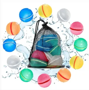 MagMen Aquabombs! Magnetic Reusable Water Balloons (10-Pack) - Multicolor, Fast-Fill, No Mess, No Tie, Easy Self Sealing Water Bombs for Endless Summer Splash Battles!
