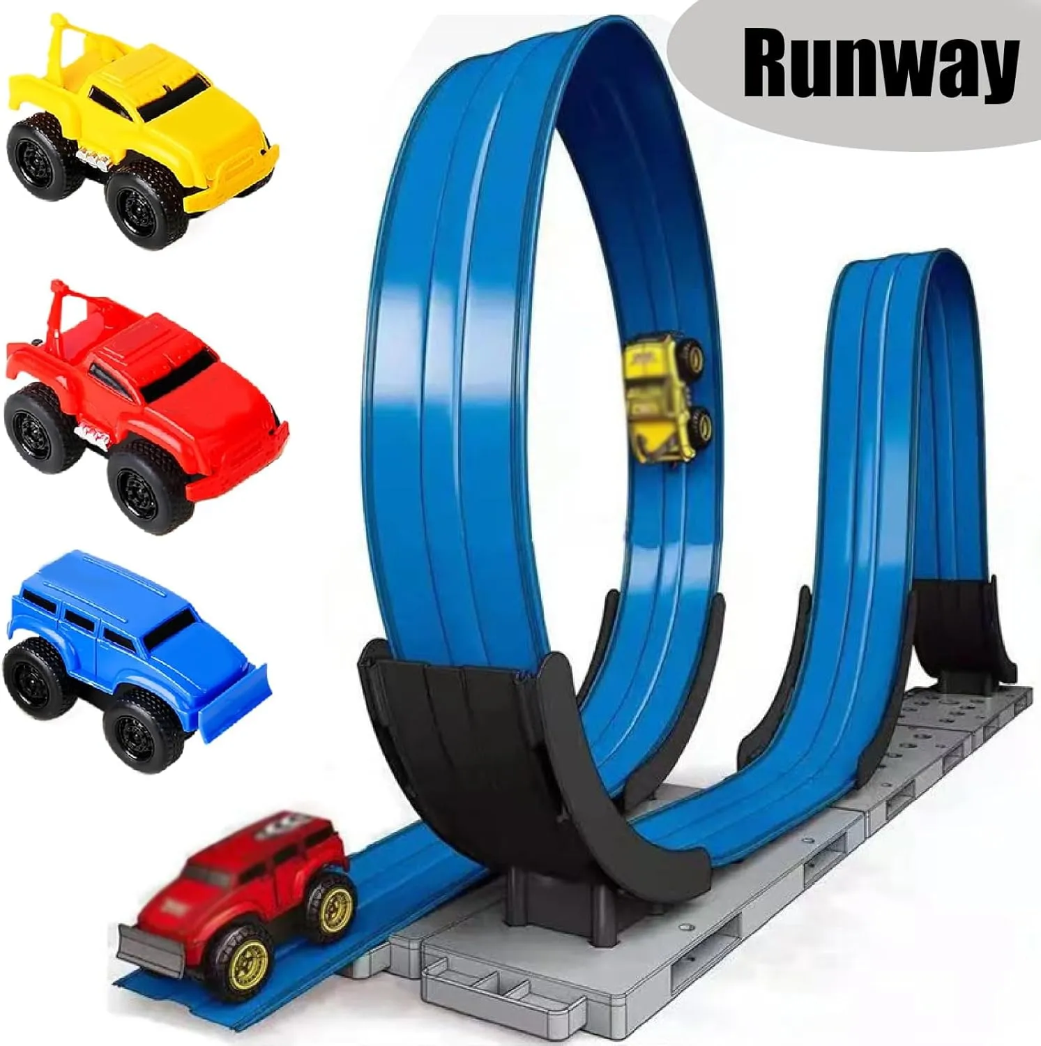 Magnetic Wall Climbing Toy Car, Wall Climbing Toy Car, 2025 Upgraded Magnetic Wall Climbing Cars, Travel on Vertical Surfaces Such as Walls and Ceilings (Runway Style   Red/Yellow/Blue)