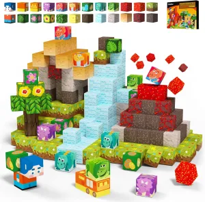 MagWonder Volcano Dino Set - Magnetic Building Blocks for Kids