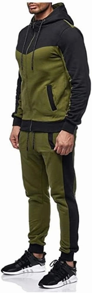 Marine Royal Track Suits for Men Set Full Zip Sweatsuit Outdoor Jogging Men Tracksuits