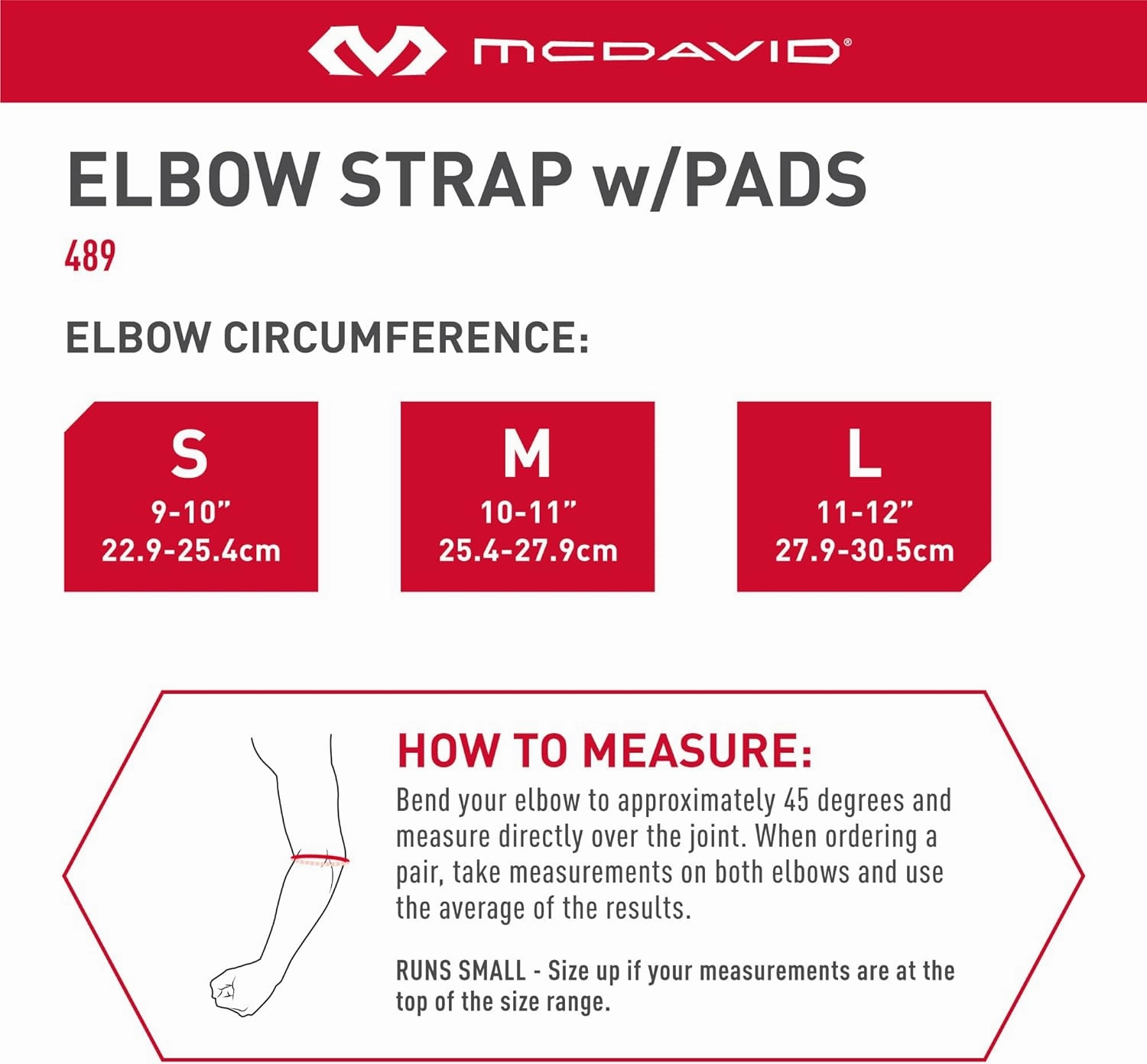 Mcdavid Tennis Pickleball Elbow Brace for Men & Women, Tendonitis Elbow Brace & Strap Golfers Elbow Brace Counterforce Band for Tendon Pain Relief & Support for Forearm