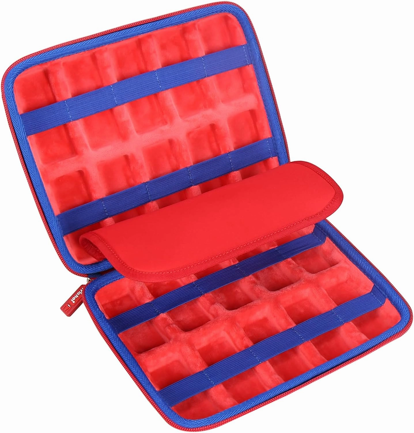 Mchoi Hot Wheels Case Storage for 20 Cars, Toy Car Organizer for Your Matchbox Cars Storage, Red, Case Only
