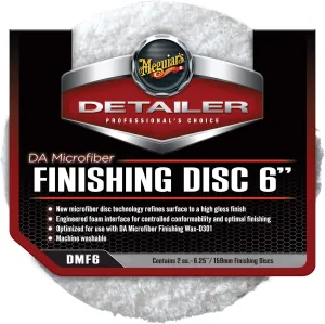 Meguiar's DMF6 DA 6" Microfiber Finishing Disc, 2 Pack