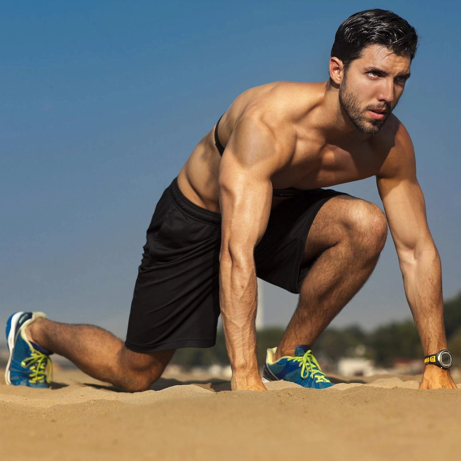 Men's Athletic Shorts with Pockets and Elastic Waistband Quick Dry Activewear Workout Shorts for Men