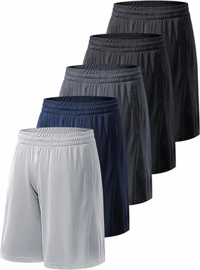 Men's Athletic Shorts with Pockets and Elastic Waistband Quick Dry Activewear Workout Shorts for Men